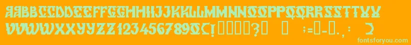 ZamolxisVi Font – Green Fonts on Orange Background