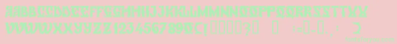 ZamolxisVi Font – Green Fonts on Pink Background