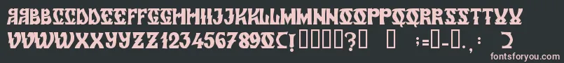 ZamolxisVi Font – Pink Fonts on Black Background