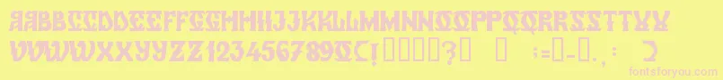 ZamolxisVi Font – Pink Fonts on Yellow Background