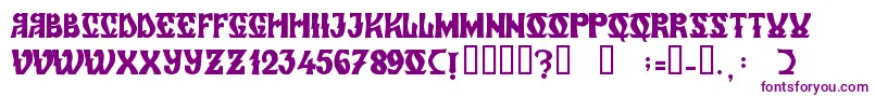 ZamolxisVi Font – Purple Fonts on White Background