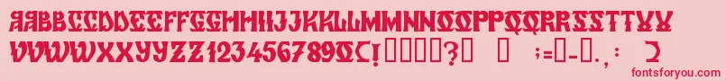 ZamolxisVi Font – Red Fonts on Pink Background