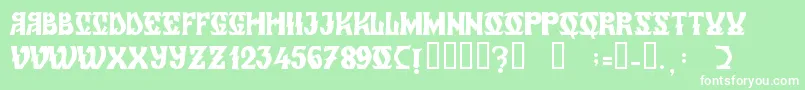 ZamolxisVi Font – White Fonts on Green Background