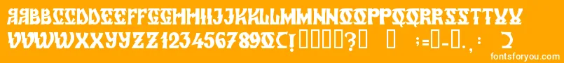 ZamolxisVi Font – White Fonts on Orange Background