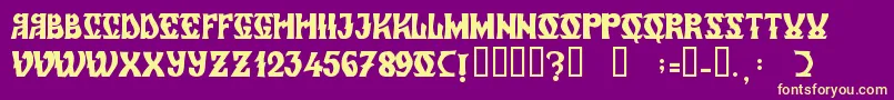 ZamolxisVi Font – Yellow Fonts on Purple Background