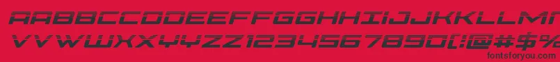 Phoeniciahalfital Font – Black Fonts on Red Background