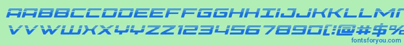 Phoeniciahalfital Font – Blue Fonts on Green Background