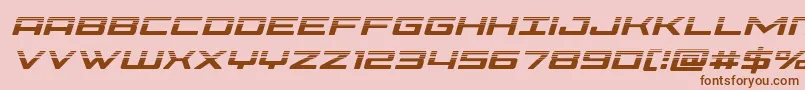 Phoeniciahalfital Font – Brown Fonts on Pink Background