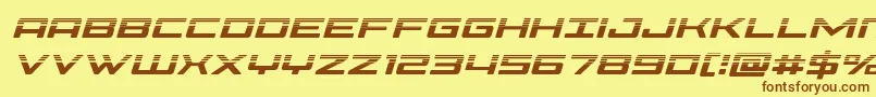 Phoeniciahalfital Font – Brown Fonts on Yellow Background