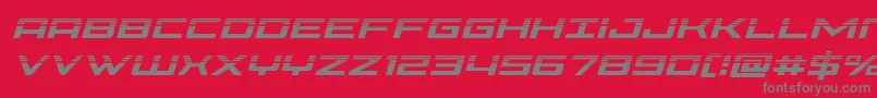 Phoeniciahalfital Font – Gray Fonts on Red Background