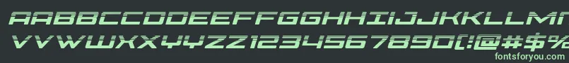 Phoeniciahalfital Font – Green Fonts on Black Background