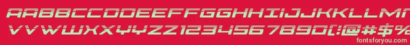 Phoeniciahalfital Font – Green Fonts on Red Background