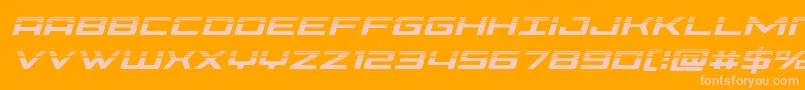 Phoeniciahalfital Font – Pink Fonts on Orange Background