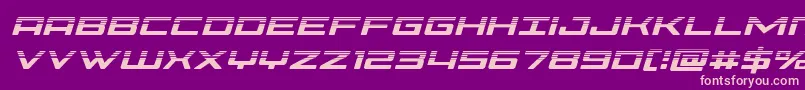 Phoeniciahalfital Font – Pink Fonts on Purple Background