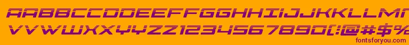 Phoeniciahalfital Font – Purple Fonts on Orange Background