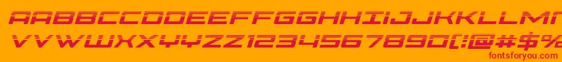 Phoeniciahalfital Font – Red Fonts on Orange Background