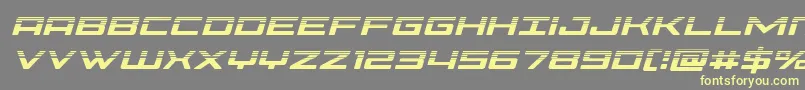 Шрифт Phoeniciahalfital – жёлтые шрифты на сером фоне