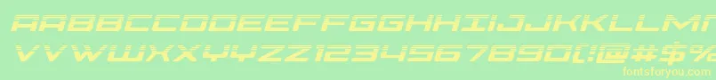 Шрифт Phoeniciahalfital – жёлтые шрифты на зелёном фоне