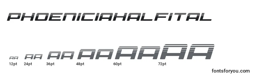 Phoeniciahalfital Font Sizes