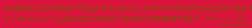 ClassicRobot Font – Brown Fonts on Red Background