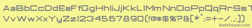 ClassicRobot Font – Gray Fonts on Yellow Background