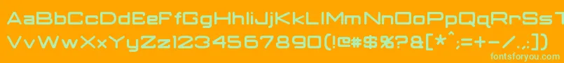 ClassicRobot Font – Green Fonts on Orange Background