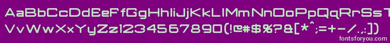 ClassicRobot Font – Green Fonts on Purple Background