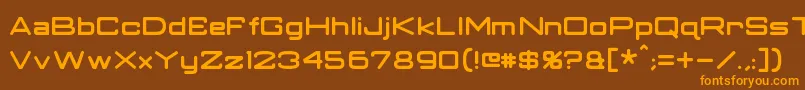 ClassicRobot Font – Orange Fonts on Brown Background