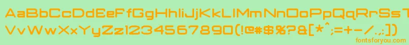 ClassicRobot Font – Orange Fonts on Green Background