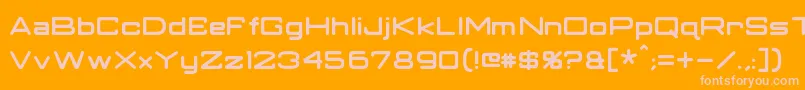 ClassicRobot Font – Pink Fonts on Orange Background