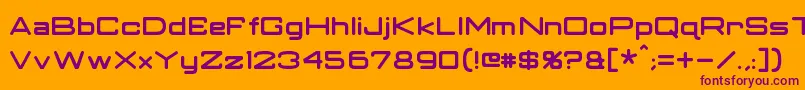 ClassicRobot Font – Purple Fonts on Orange Background