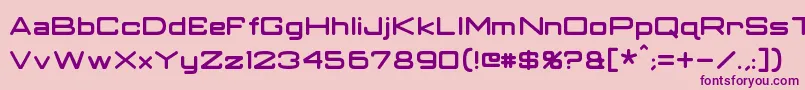 ClassicRobot Font – Purple Fonts on Pink Background