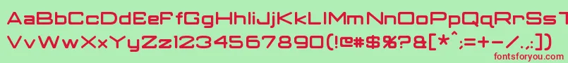 ClassicRobot Font – Red Fonts on Green Background