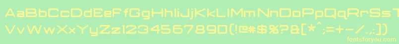 ClassicRobot Font – Yellow Fonts on Green Background