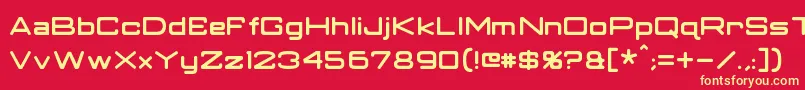 ClassicRobot Font – Yellow Fonts on Red Background