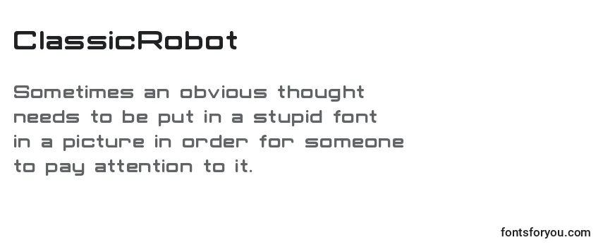 Review of the ClassicRobot (81922) Font