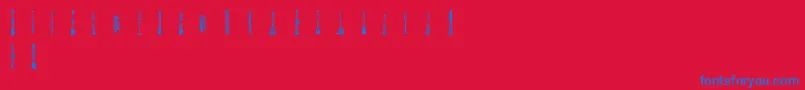 Barberpoles Font – Blue Fonts on Red Background
