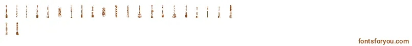 フォントBarberpoles – 白い背景に茶色のフォント