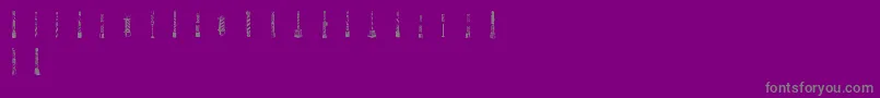 Police Barberpoles – polices grises sur fond violet
