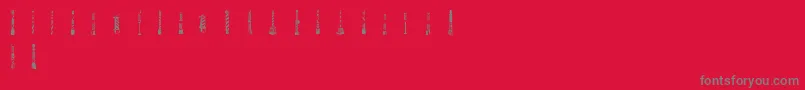 Barberpoles-Schriftart – Graue Schriften auf rotem Hintergrund