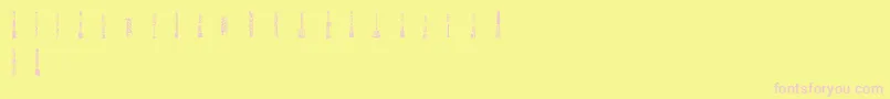 フォントBarberpoles – ピンクのフォント、黄色の背景