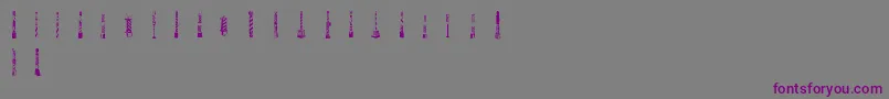 Barberpoles-fontti – violetit fontit harmaalla taustalla