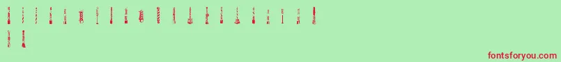 Barberpoles Font – Red Fonts on Green Background