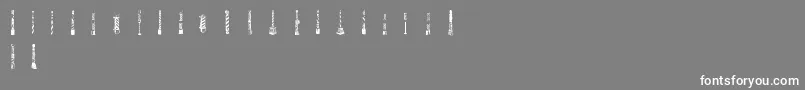 フォントBarberpoles – 灰色の背景に白い文字