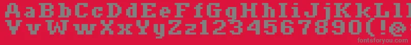 Fonte Ceriph0766 – fontes cinzas em um fundo vermelho