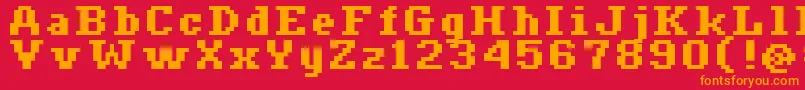 Ceriph0766 Font – Orange Fonts on Red Background