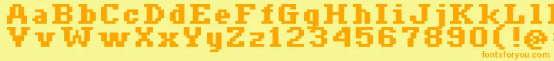 Ceriph0766 Font – Orange Fonts on Yellow Background