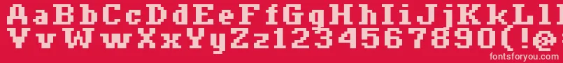 Ceriph0766 Font – Pink Fonts on Red Background