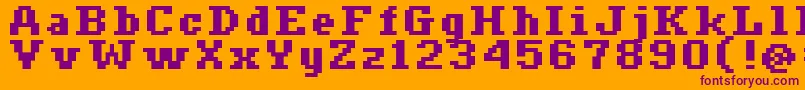 Ceriph0766 Font – Purple Fonts on Orange Background