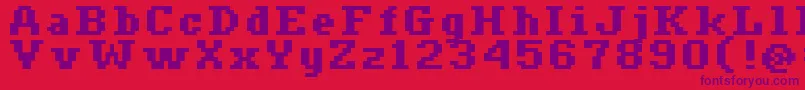 Fonte Ceriph0766 – fontes roxas em um fundo vermelho
